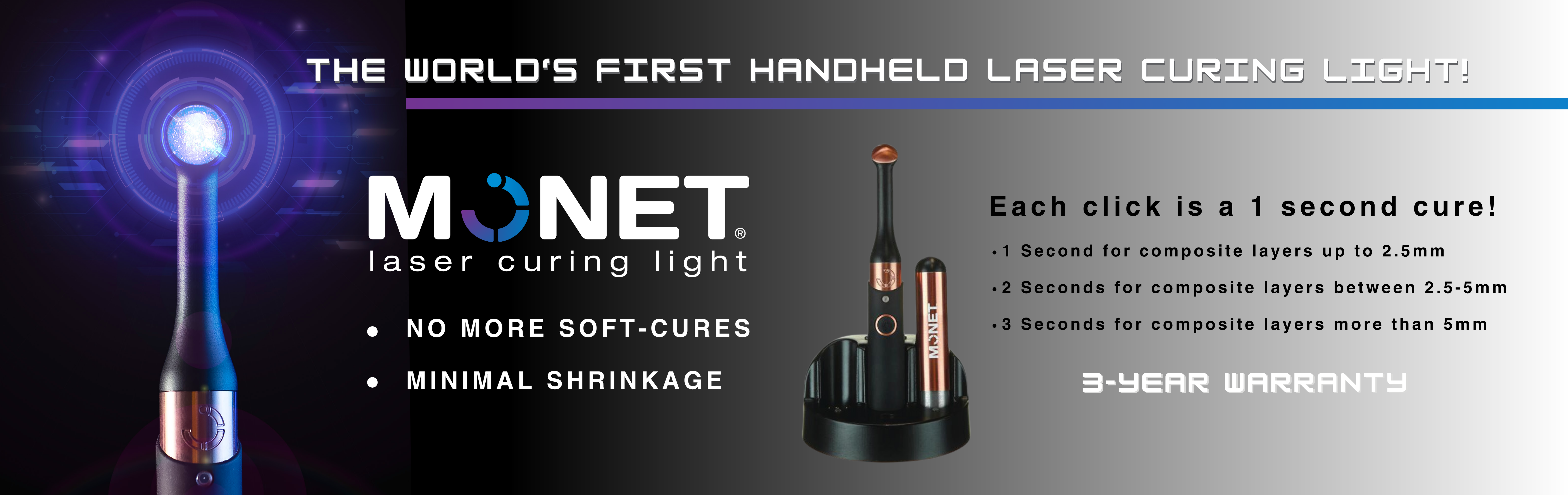 Monet Laser curing light